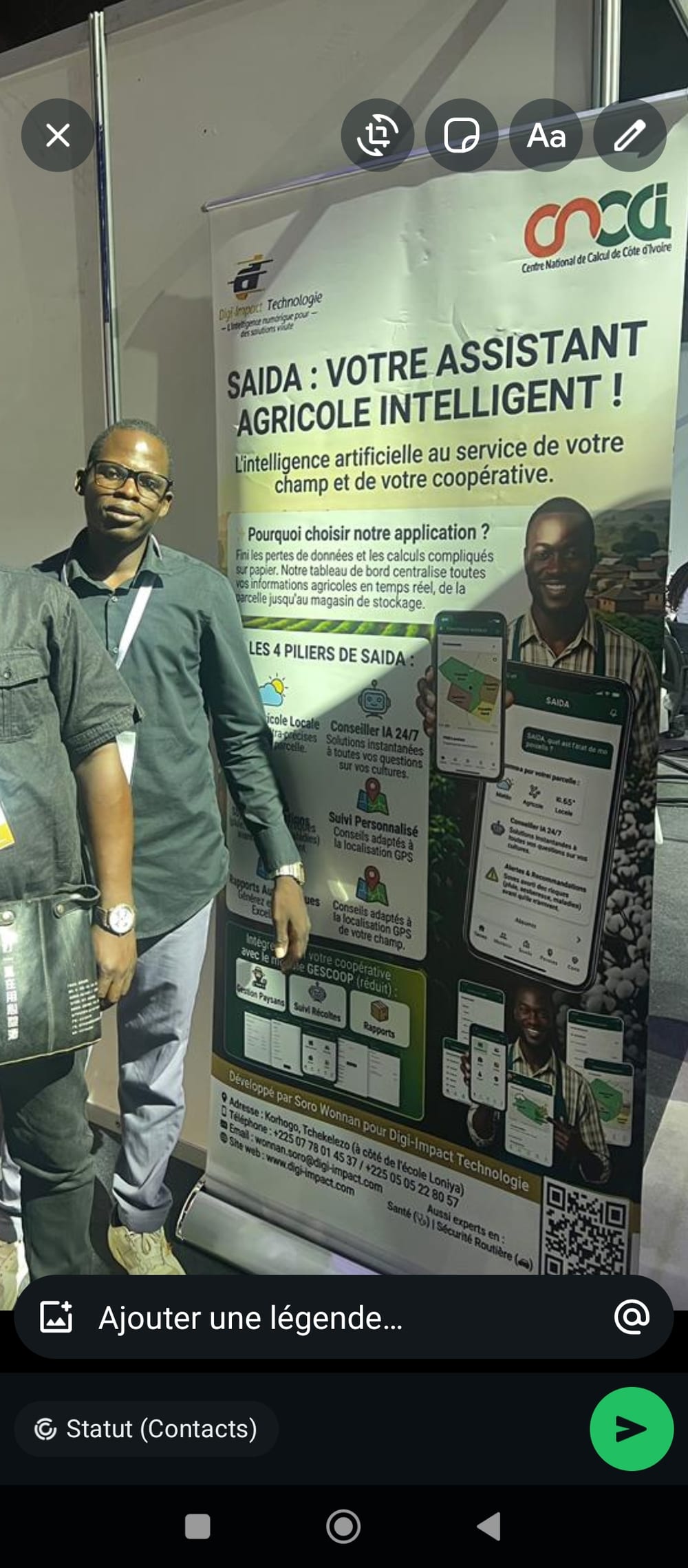 Stand de présentation de SAIDA au CNCI
